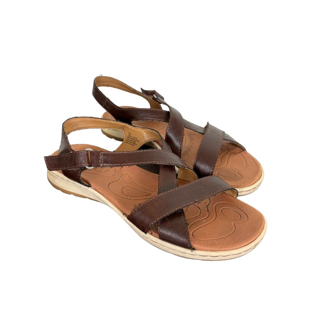 b.o.c. BORN Brown Vegan Leather Sandals Women's 7